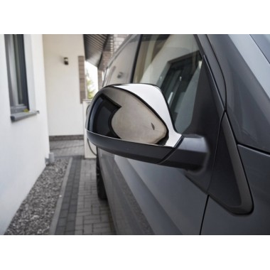 Накладки на зеркала черный хром (Omsaline, 7530112B) Volkswagen T6 (2015-) бренд – Omtec (Omsaline) главное фото